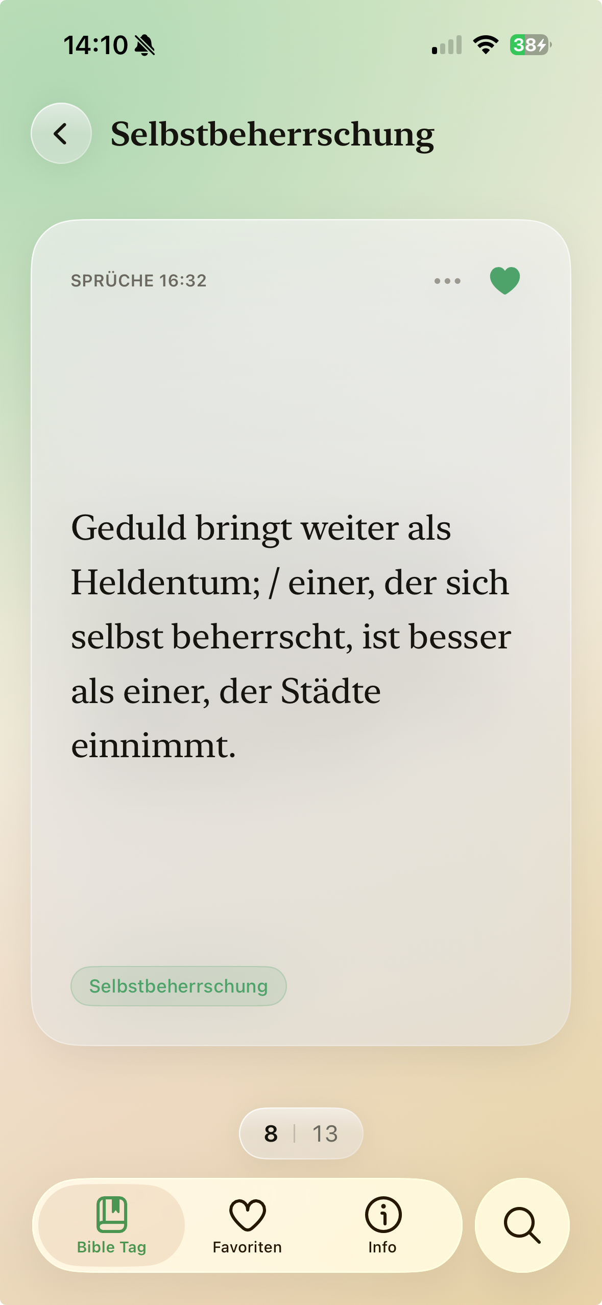 Vers-Detail mit allen Tags