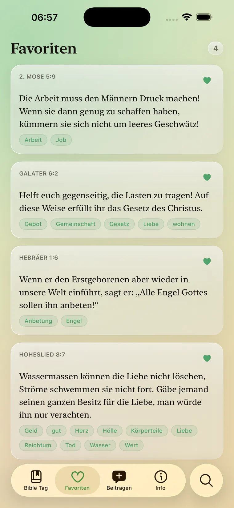Favoriten-Liste
